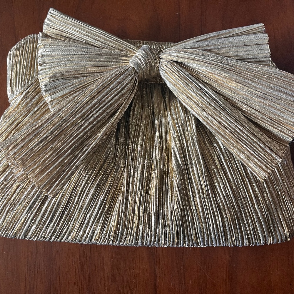 NWOT Loeffler Randall Rayne Gold Clutch